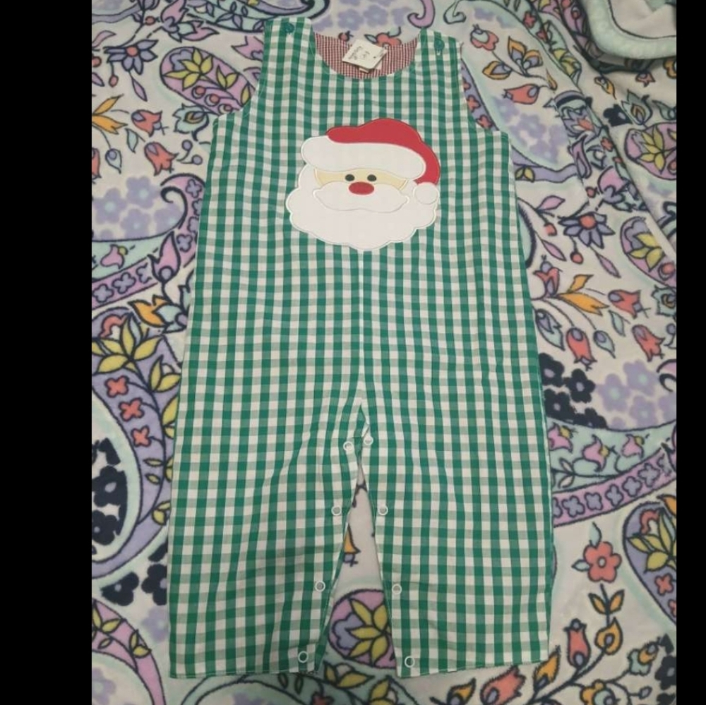 Christmas Reversible Kids Overalls
